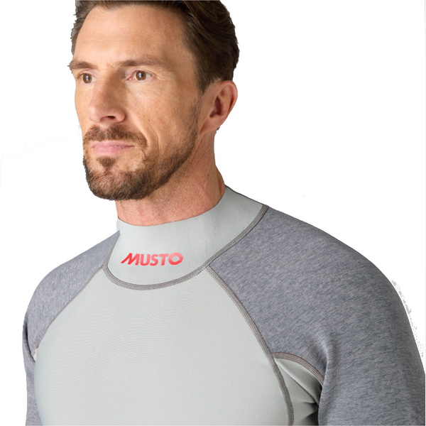 2026 Musto Mens Flexlite Vapour 1.0 Long Sleeve Wetsuit Top 82068 - Grey Marl